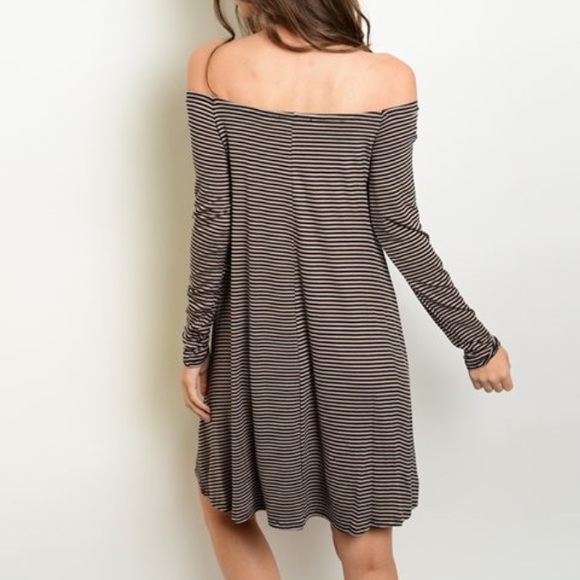 Cold Shoulder Swing Dress - Picture 2 of 2